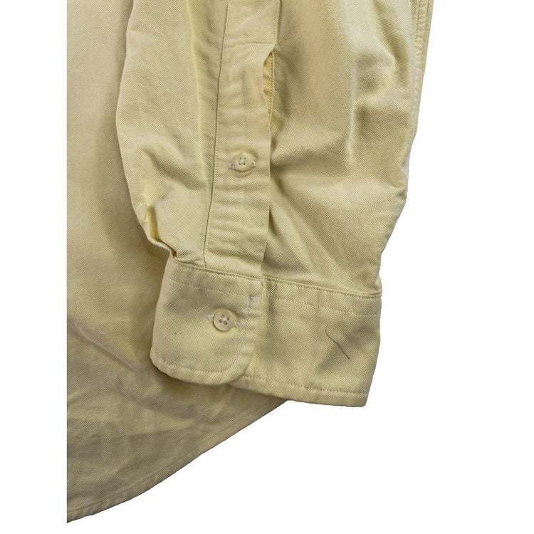Mens Polo Ralph Lauren Yellow Classic Fit Button Down Shirt Size XL