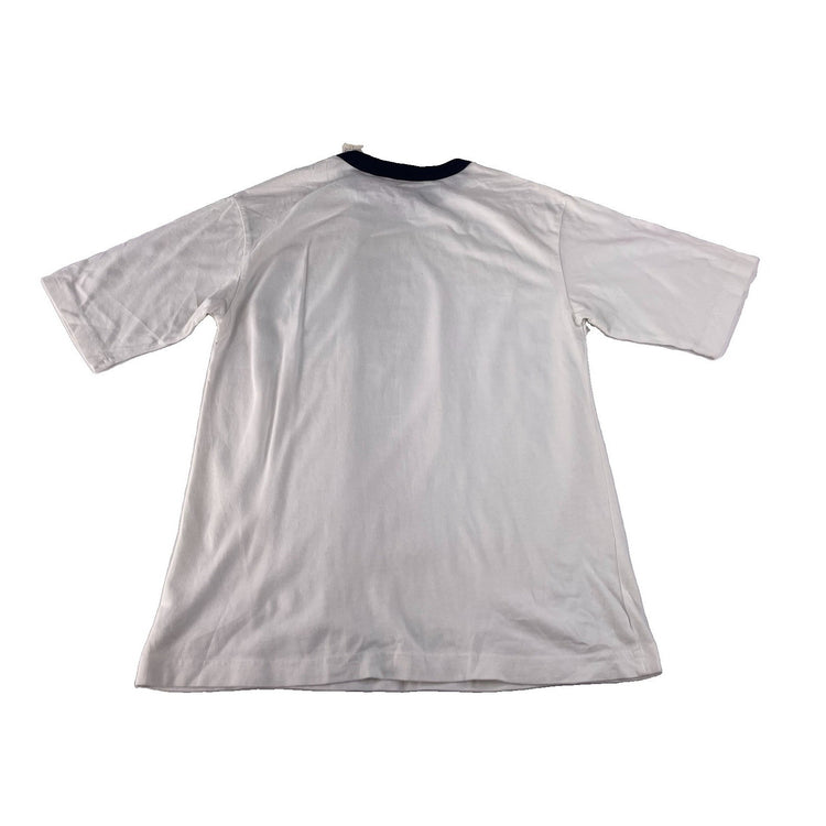 Youth Boys The Children's Place White Ringer T-Shirt Navy Trim Size L 10/12