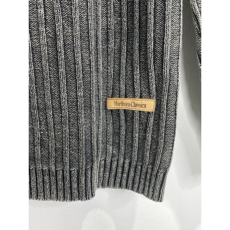 Vintage Men’s Marlboro Classic Black Knitwear Pullover Sz Large