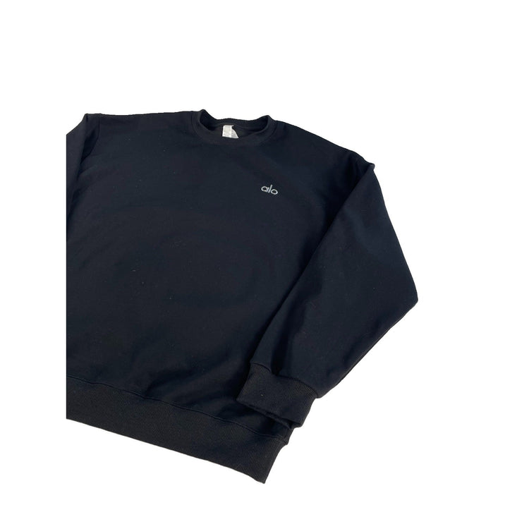 Womens Alo Yoga Black Performance Crewneck Sweatshirt Size XL