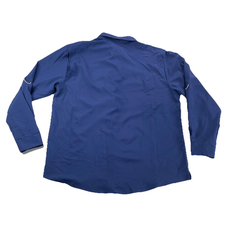 Mens Magellan Outdoor Classic Fit Blue Button Up Long Sleeve Shirt Size Xl