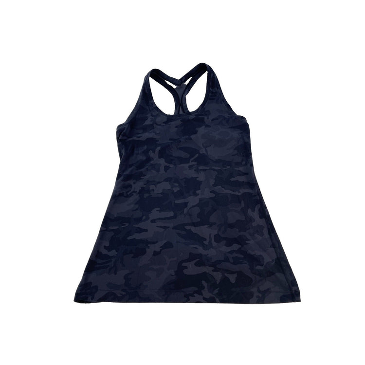 Womens Lululemon Dark Gray Camo Workout Yoga Tank Top Size L