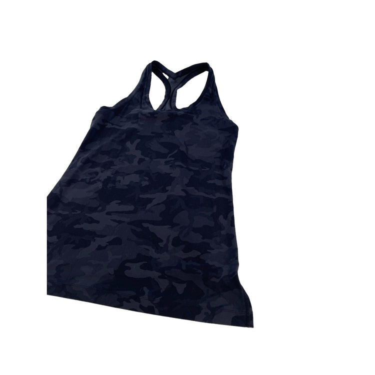 Womens Lululemon Dark Gray Camo Workout Yoga Tank Top Size L