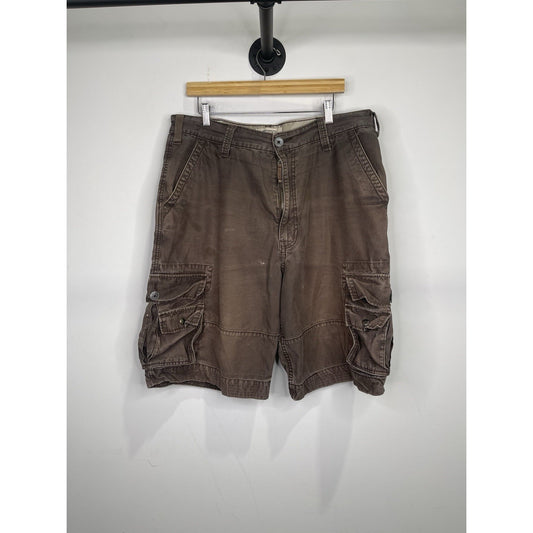 Men’s Vintage Levi’s Cargo Brown Baggy Shorts MultiPocket Sz 36x12