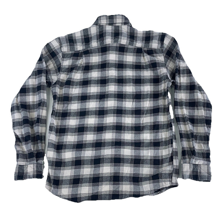 Mens Carhartt Rugged Black & White Longsleeve Button-up Flannel Size S