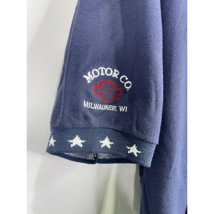 Men’s Harley Davidson Polo Shirt Motorcycle Made In USA Sz XL