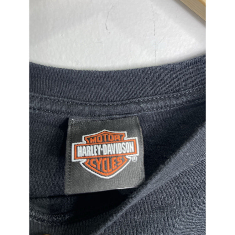 Harley Davidson Black T-Shirt Pirate Skull Jamaica Size L