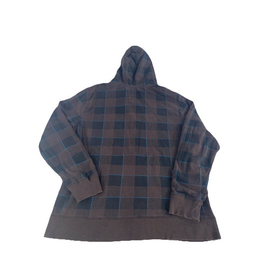 Men Mossimo Supply Co Athletic Fit Plaid Full-Zip Hoodie Size Xxl