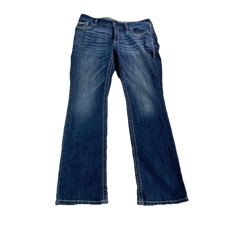 Womens ARIAT Mid-Rise Boot Dark Wash Blue  Jeans Size 16WR