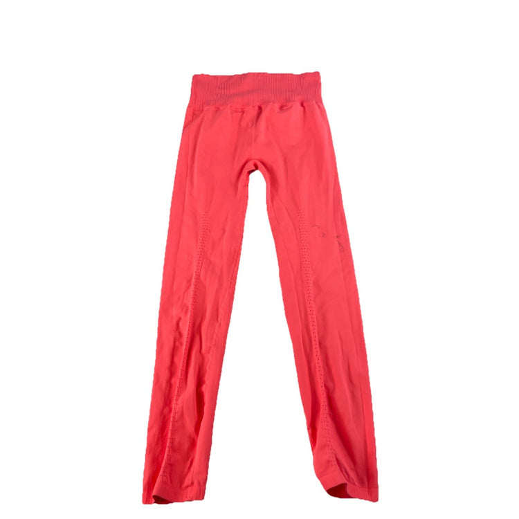 Womens Free People FP Movement Neon Coral Pink Ribbed Leggings Size M/L