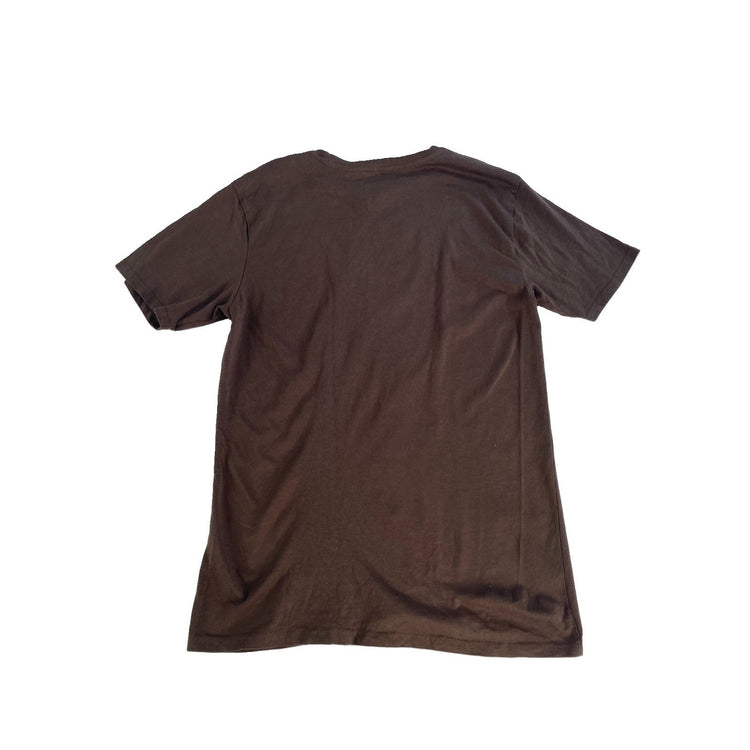 Youth Boys Calvin Klein Jeans Brown T-Shirt Logo Print Size L