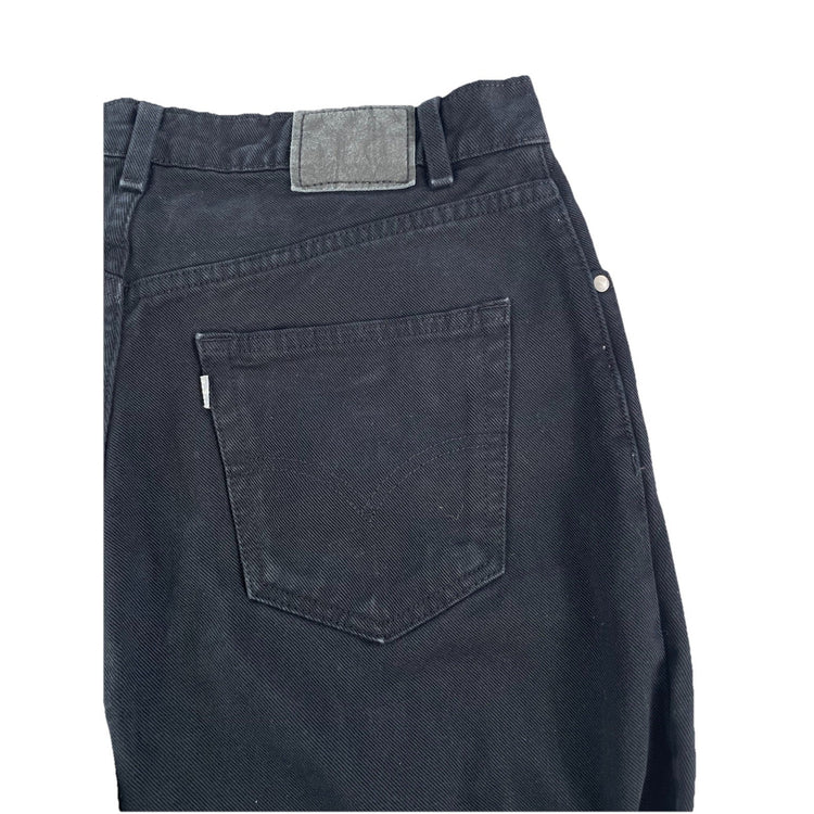 Mens Levis Loose Fit Black Jeans Size 36X34