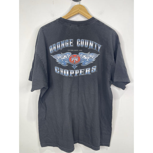 Men’s VTG Orange County Choppers NY Double Sided T-Shirt AAA Heavy Cotton Sz 2XL