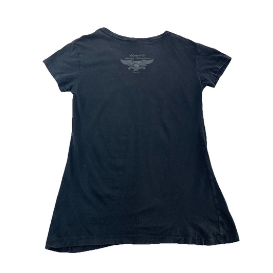 Womens Harley Davidson Slim Black Graphic Tee Size S