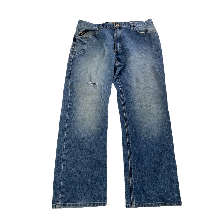 Mens Ariat REBAR M3 Loose Fit Straight Denim Blue Jeans Size 36x30