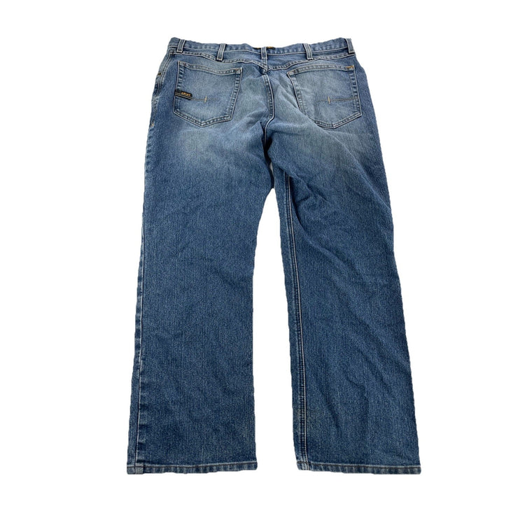 Mens Ariat REBAR M3 Loose Fit Straight Denim Blue Jeans Size 36x30