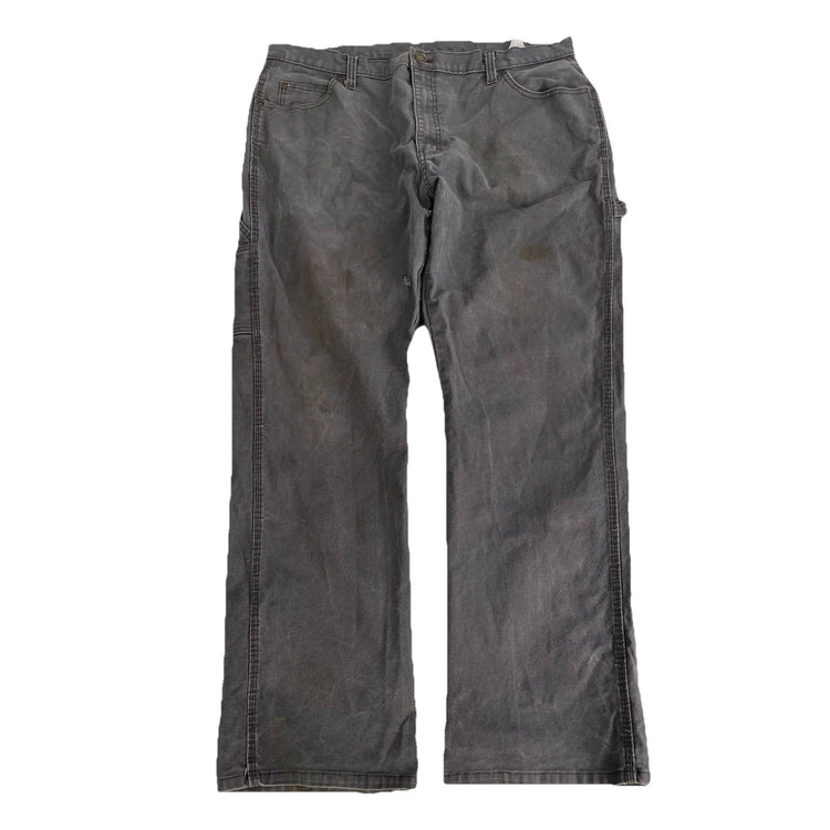 Mens Genuine Dickie Faded Gray Relaxed Fit Canvas Carpenter Pants Size 38x32