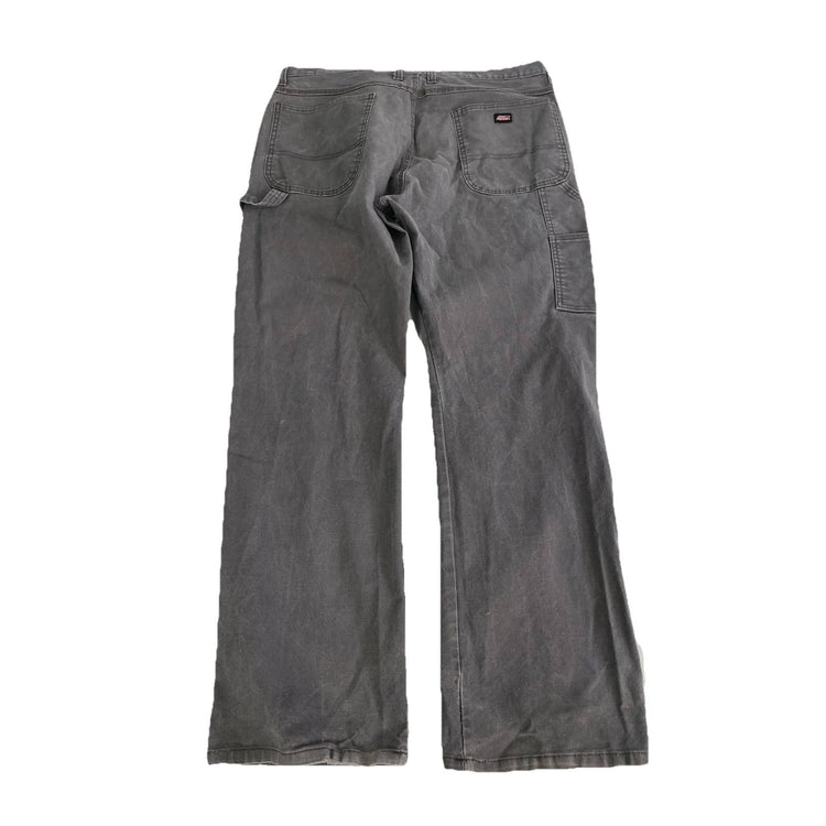 Mens Genuine Dickie Faded Gray Relaxed Fit Canvas Carpenter Pants Size 38x32