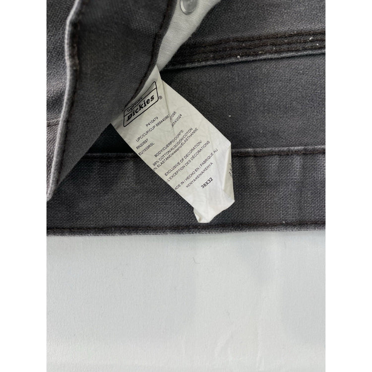 Mens Genuine Dickie Faded Gray Relaxed Fit Canvas Carpenter Pants Size 38x32