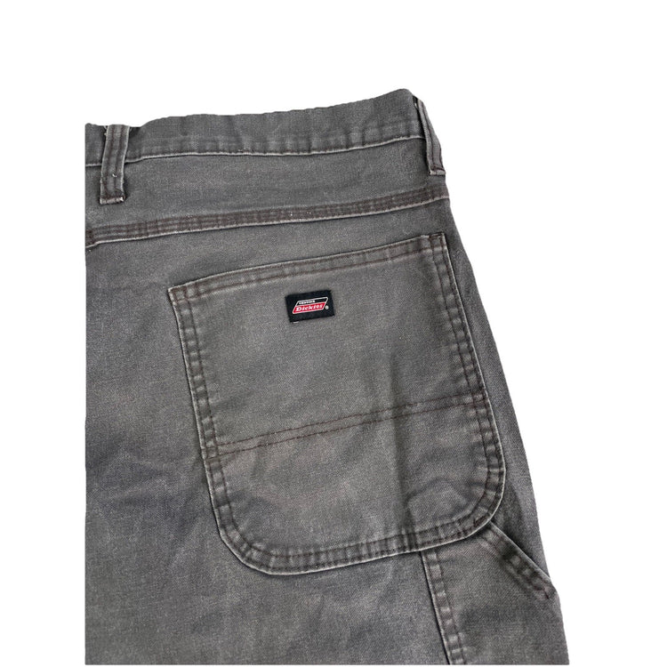 Mens Genuine Dickie Faded Gray Relaxed Fit Canvas Carpenter Pants Size 38x32