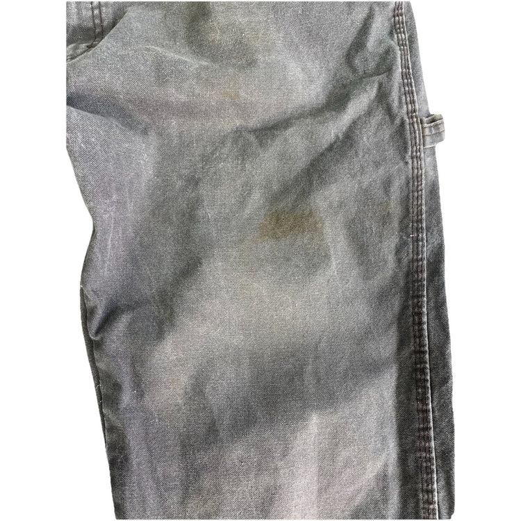 Mens Genuine Dickie Faded Gray Relaxed Fit Canvas Carpenter Pants Size 38x32