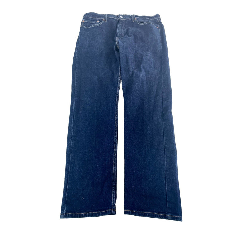 Mens Levis 505 Straight Dark Wash Denim Jeans Size 36x32