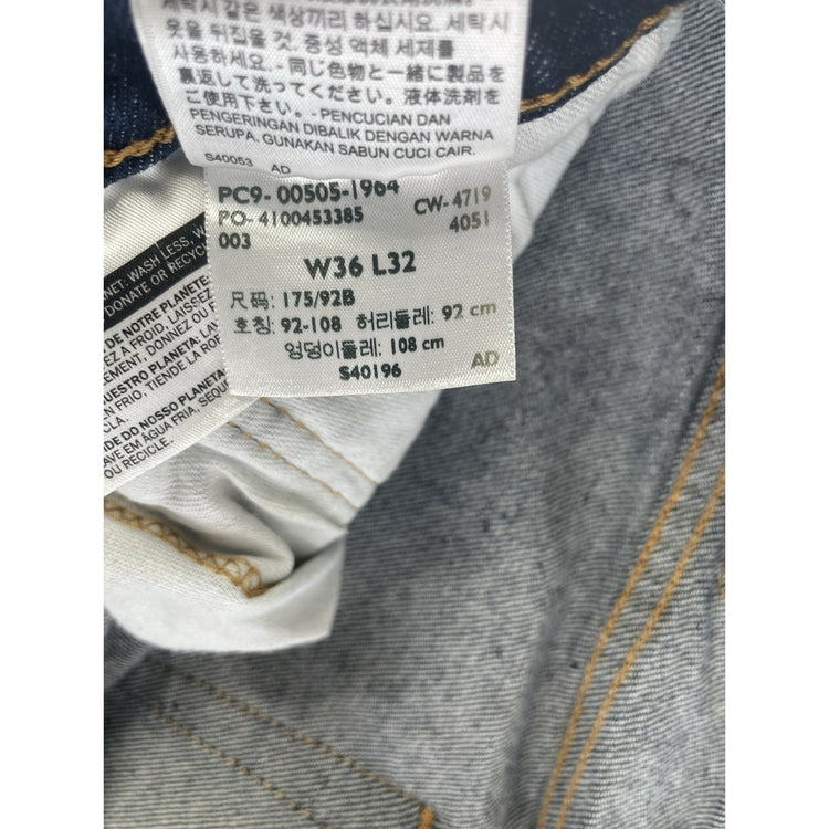 Mens Levis 505 Straight Dark Wash Denim Jeans Size 36x32