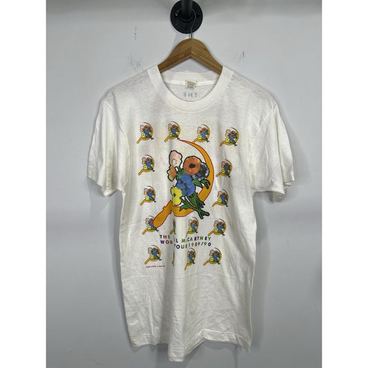 Rare vintage Paul McCartney WORLD TOUR 1989/1990 Screen Stars Tag Size Large