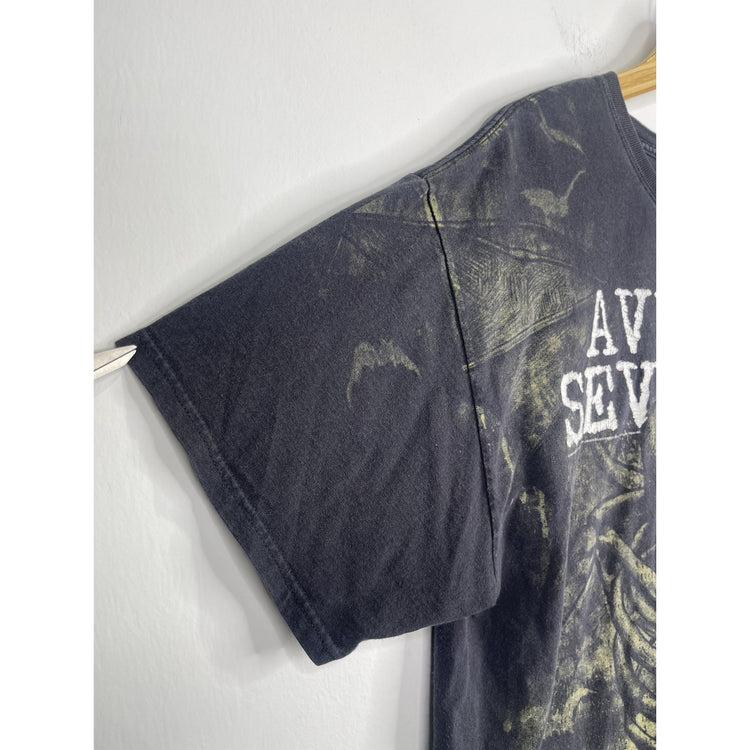 Men’s Vintage Avenged Sevenfold Skeleton All Over Print T Shirt Sz XL