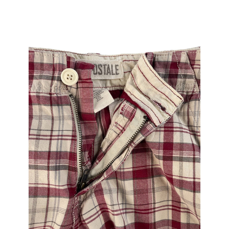 Men’s Areopostale Red Multicolor Plaid Shorts Size 29