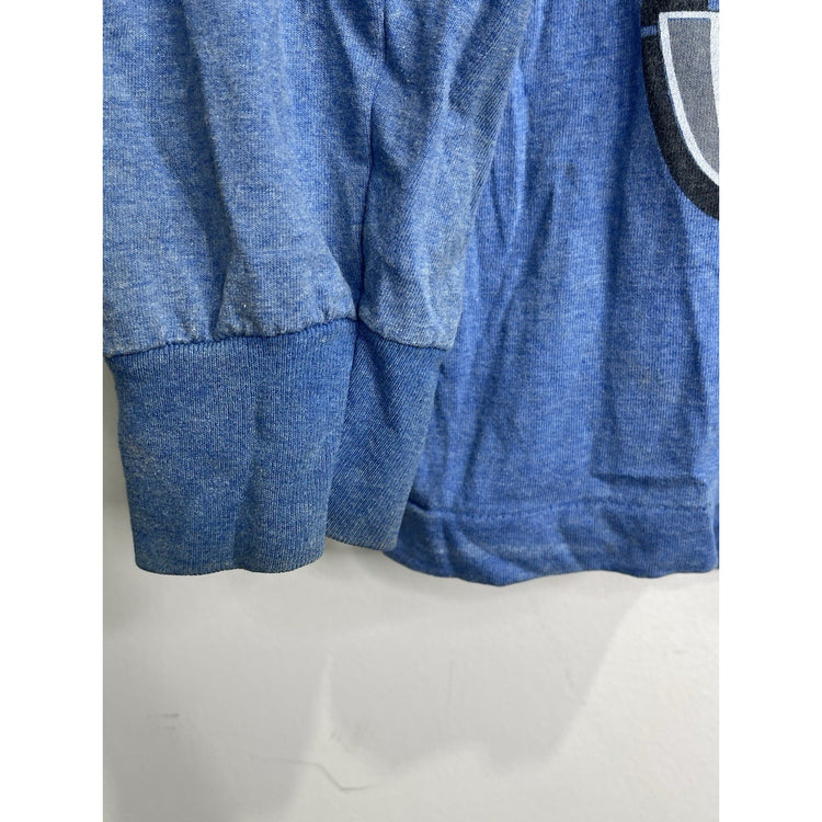 Men’s Vintage Blue Dallas Cowboys Graphic Print Long Sleeve Sz Large