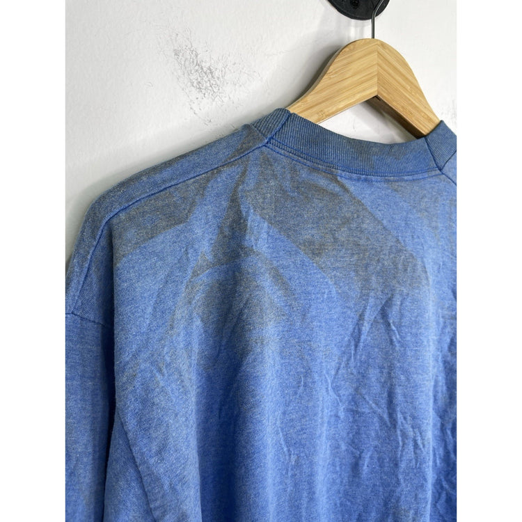 Men’s Vintage Blue Dallas Cowboys Graphic Print Long Sleeve Sz Large