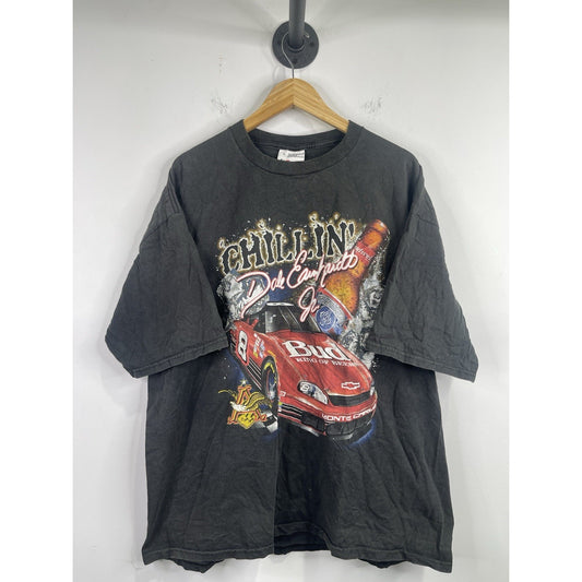 Men’s Vintage Dale Earnhardt Jr Budweiser NASCAR Racing Graphic T Shirt Sz XL