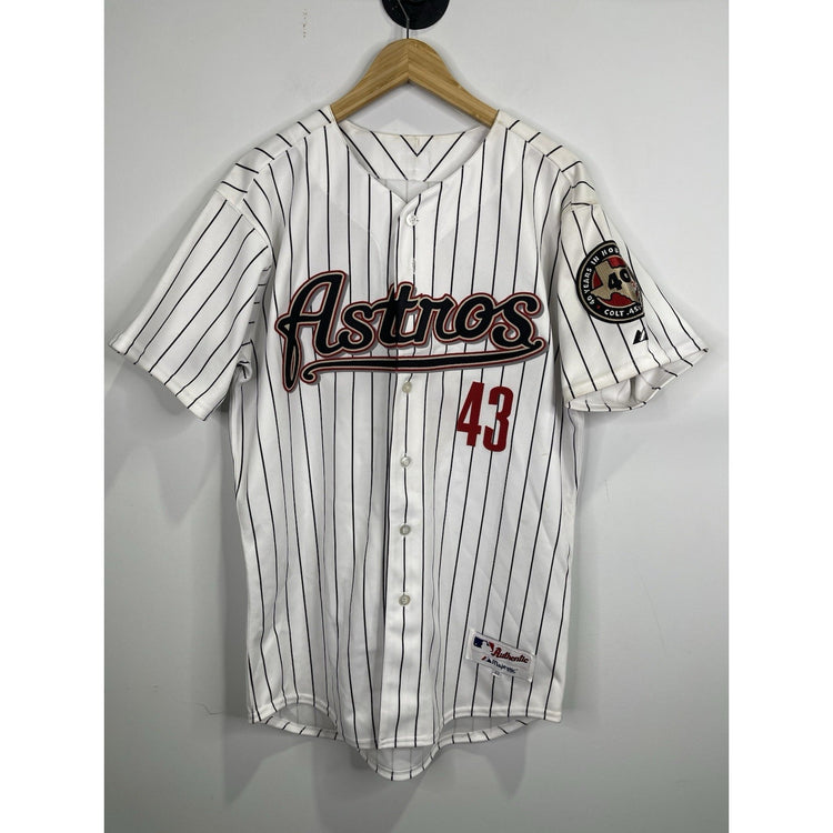 Mens 40 Year Houston Astros Vintage Majestic Authentic MLB Baseball Jersey Sz 46
