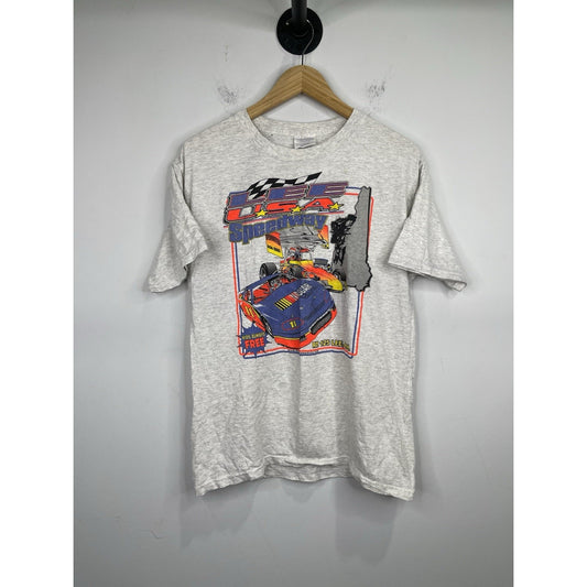 Men’s Vintage Lee U.S.A Speedway Graphic Double Sided T Shirt Sz M