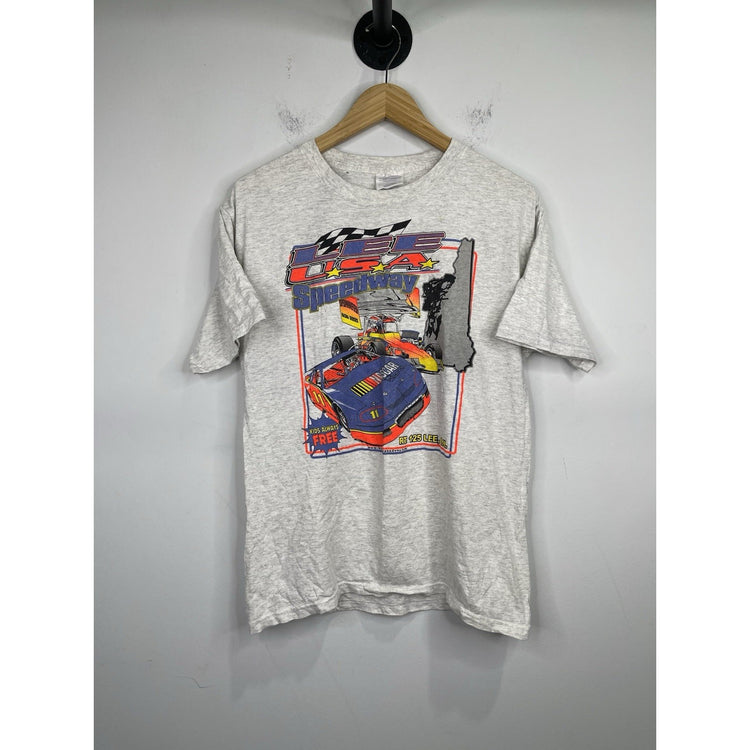Men’s Vintage Lee U.S.A Speedway Graphic Double Sided T Shirt Sz M