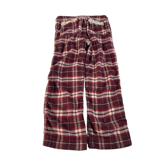 Mens Abercrombie & Fitch Red Plaid Flannel Lounge Pants Size S
