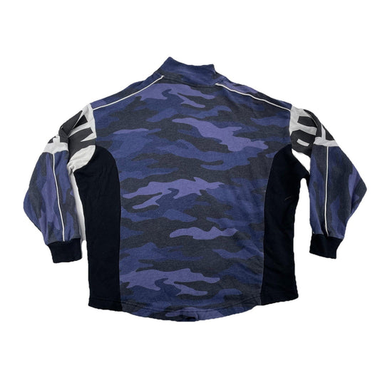 Womens Victoria Secret Blue Camo 1/2 Zip-up Sweatshirt Size S