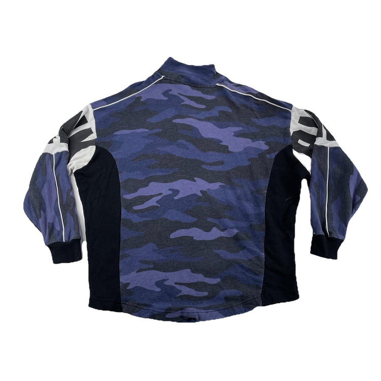 Womens Victoria Secret Blue Camo 1/2 Zip-up Sweatshirt Size S