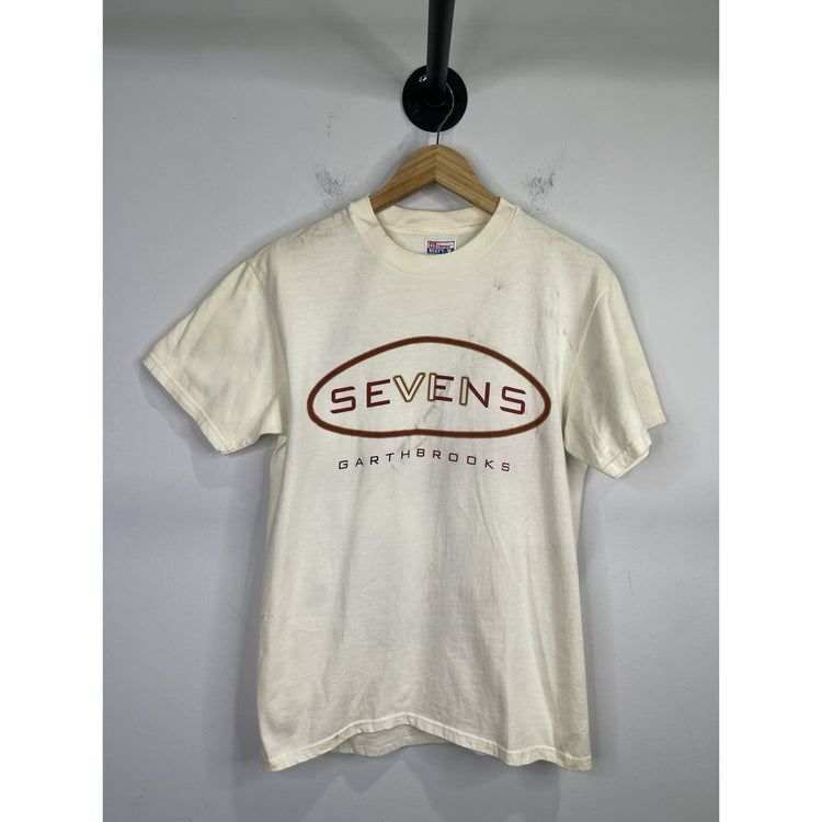 Adult Vintage Garth Brooks 1998 Sevens White Tour T-Shirt Size M