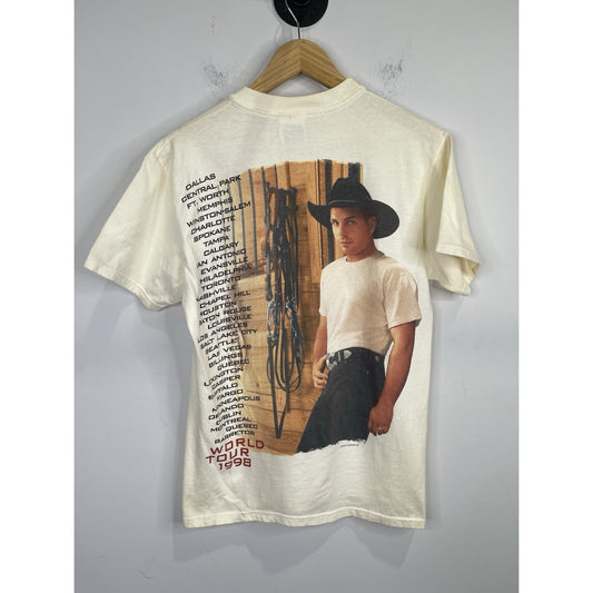 Adult Vintage Garth Brooks 1998 Sevens White Tour T-Shirt Size M