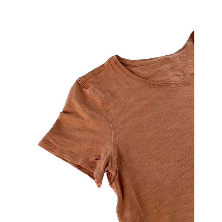 Women's Lululemon Athletica Burnt Orange Crop T-Shirt Size M
