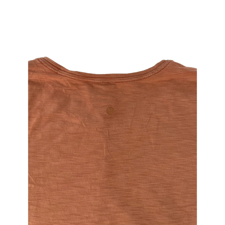 Women's Lululemon Athletica Burnt Orange Crop T-Shirt Size M