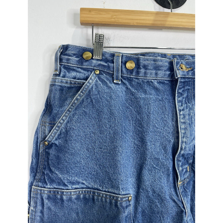Carhartt Jeans Mens 38 X 32 Denim Double Knee Loose Original Medium Wash