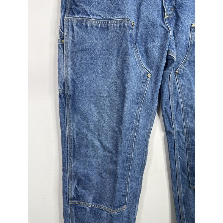 Carhartt Jeans Mens 38 X 32 Denim Double Knee Loose Original Medium Wash