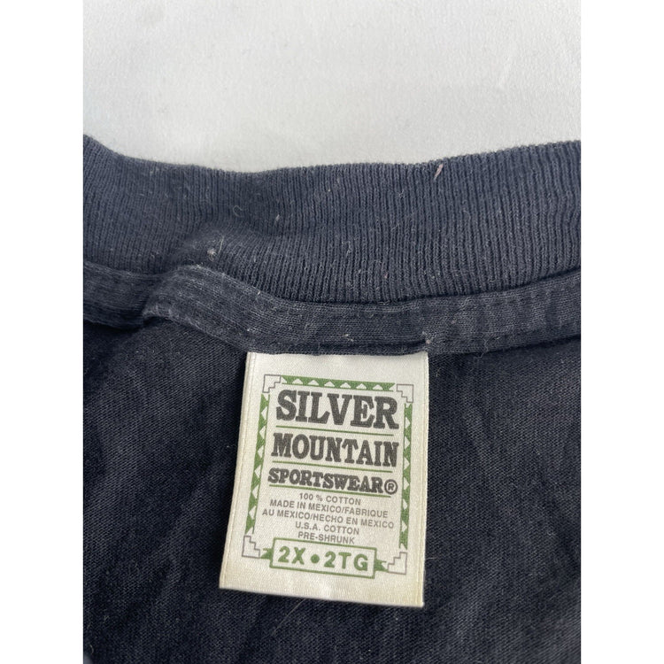 Mens Silver Mountain Sportswear Black Solid “Do I Look Like A Bank” Tee Size 2xl