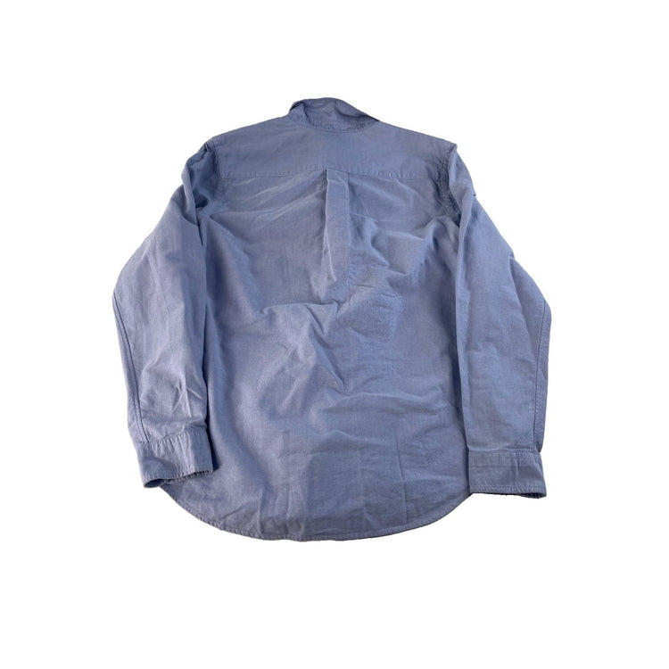 Mens Ralph Lauren Classic Fit Blue Button-Down Dress Shirt Size M