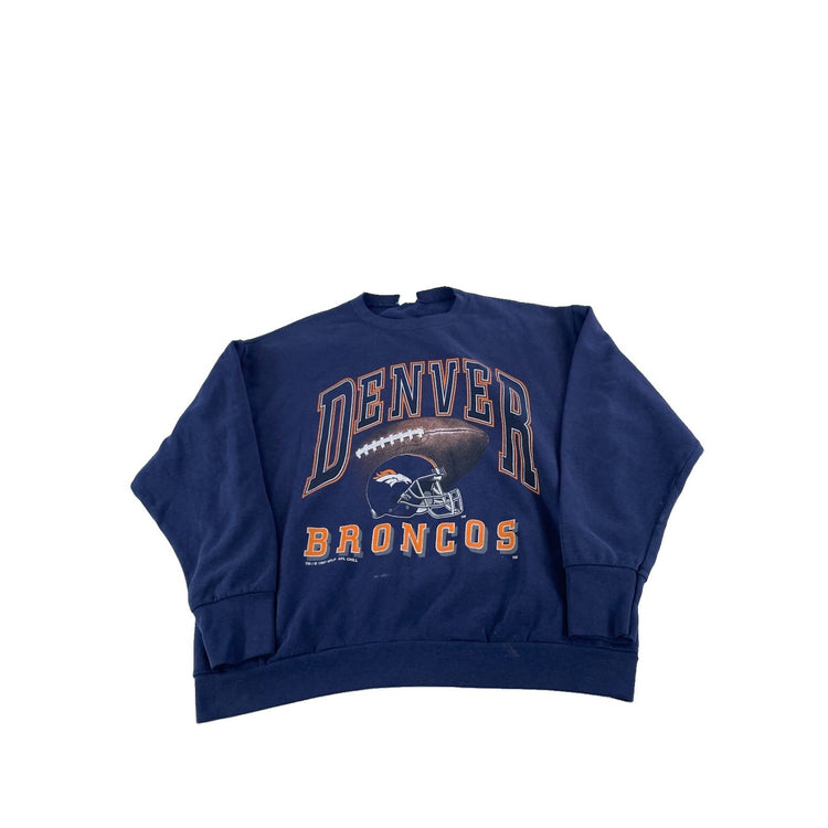Mens Vintage Denver Broncos Crewneck Sweatshirt Size XL
