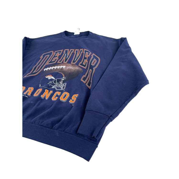 Mens Vintage Denver Broncos Crewneck Sweatshirt Size XL