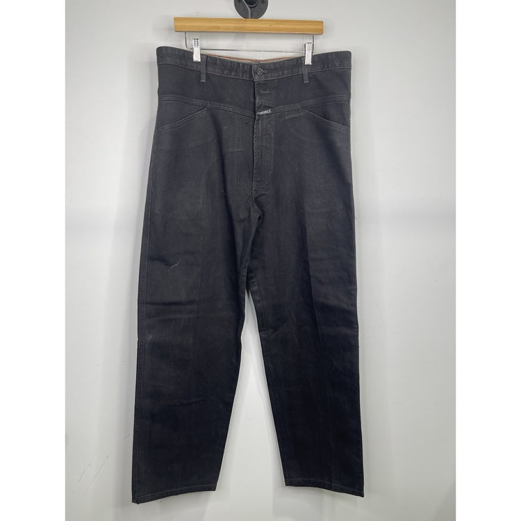Men’s Le Jean De Marithe Francois Girbaud Jeans 36x33 Vintage Baggy Black Pants